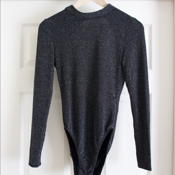 Divided Other - Shimmery black H&M body suit